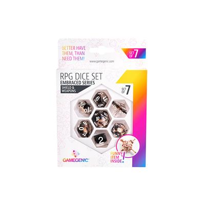 RPG Dice Set (7): Embraced Series - Shield & Weapons