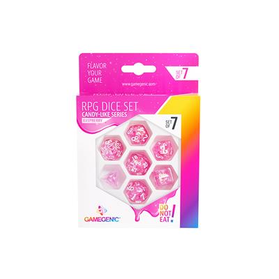 RPG Dice Set (7): Candy-like Series - Raspberry
