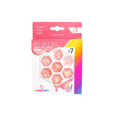 RPG Dice Set (7): Candy-like Series - Peach