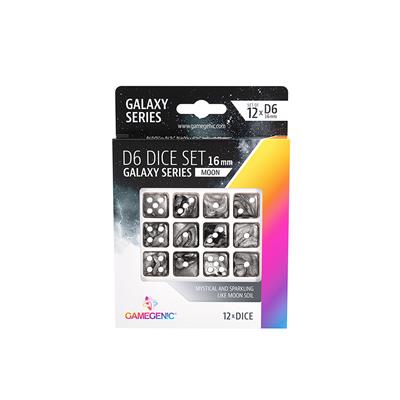 D6 -16 mm Dice Set (12): Galaxy Series - Moon