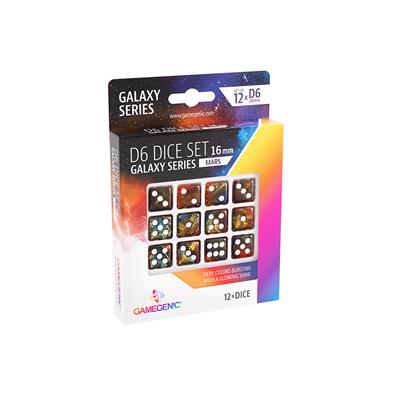 D6 -16 mm Dice Set (12): Galaxy Series - Mars