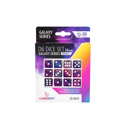 D6 -16 mm Dice Set (12): Galaxy Series - Nebula