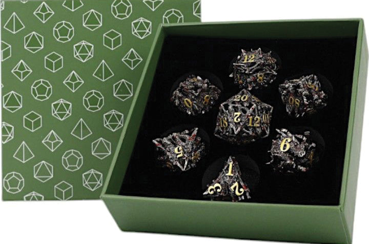 LPG Dice - Dragon Rage Dice Set - Bloodied Metal