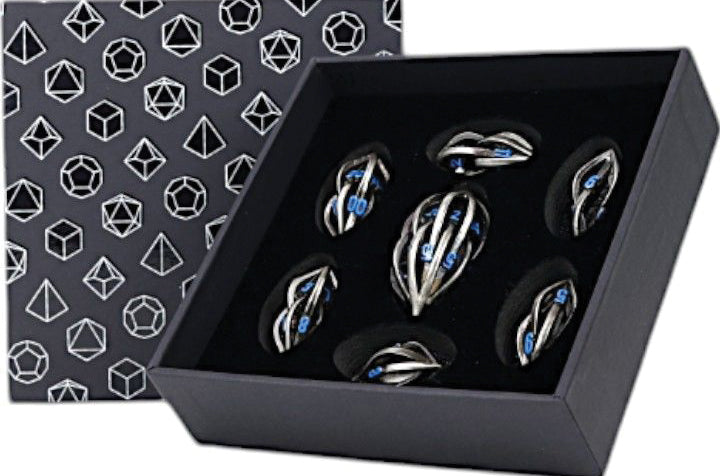 LPG Dice - Elliptic Hollow Dice Set - Blue