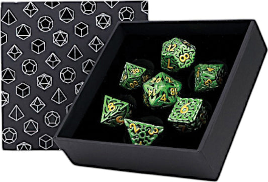 LPG Dice - Celtic Hollow Dice Set - Old Gold