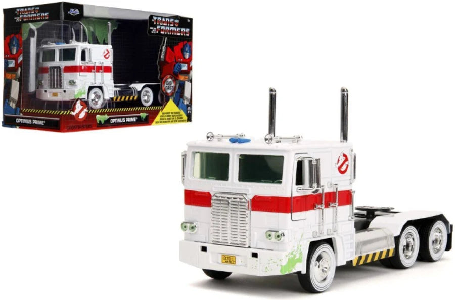 Hollywood Rides: Transformers/ Ghostbusters Mashup -  G1 Optimus Prime (40th Anniversary) 1:32 Scale Die-Cast Metal Vehicle