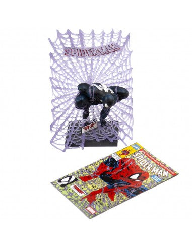 McFarlane Marvel Statues - Spider-Man #1: Spider-Man (Black Suit) 1:6th Scale Posed Figure with Scene and Comic (Chase))