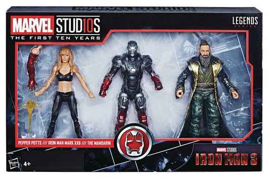 Marvel Legends - MCU 10th Anniversary Iron Man 3 - Pepper Potts, Iron Man, The Mandarin